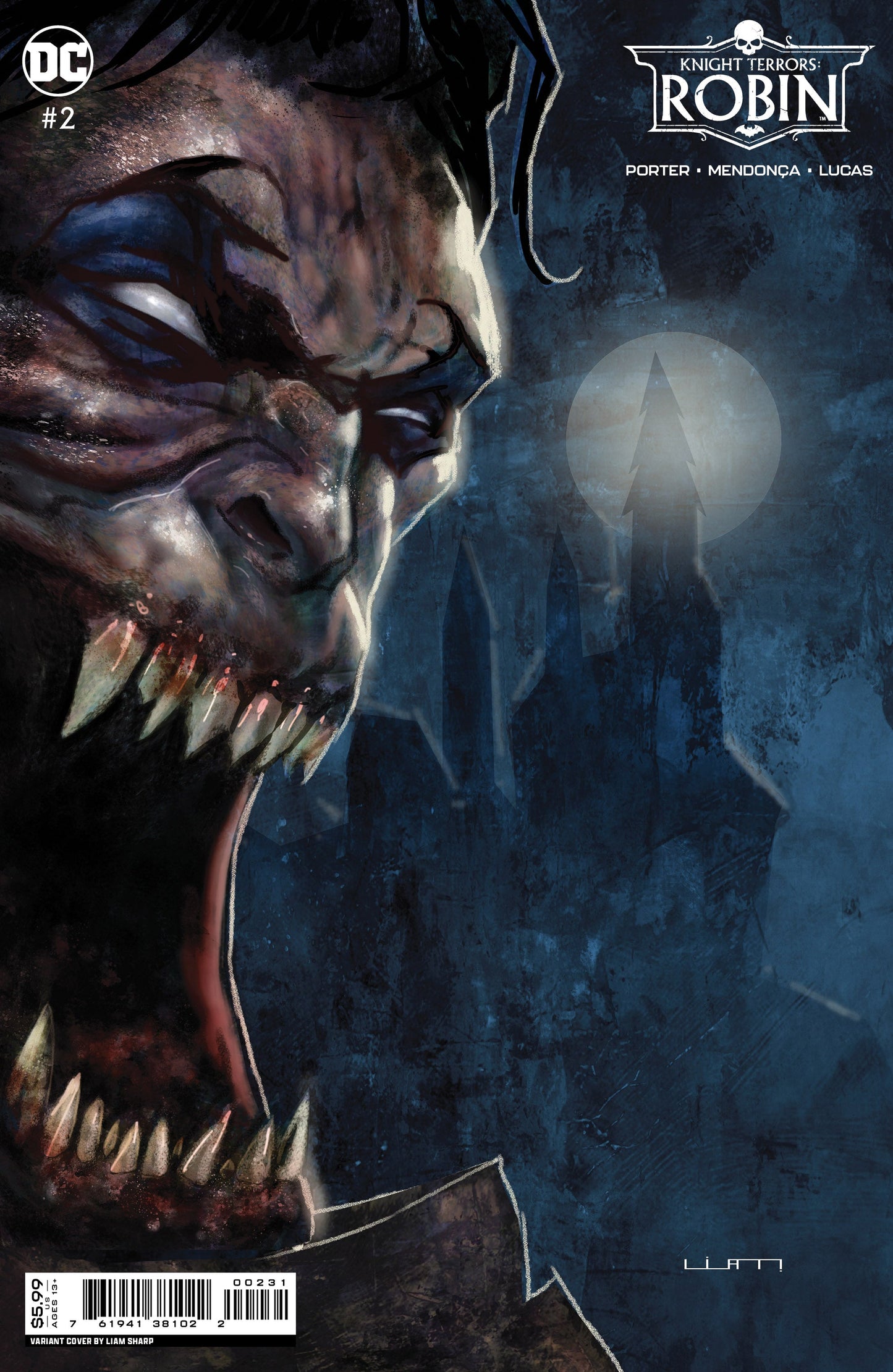 Knight Terrors Robin #2 (Of 2) C Liam Sharp Card Stock Variant (08/08/2023) Dc