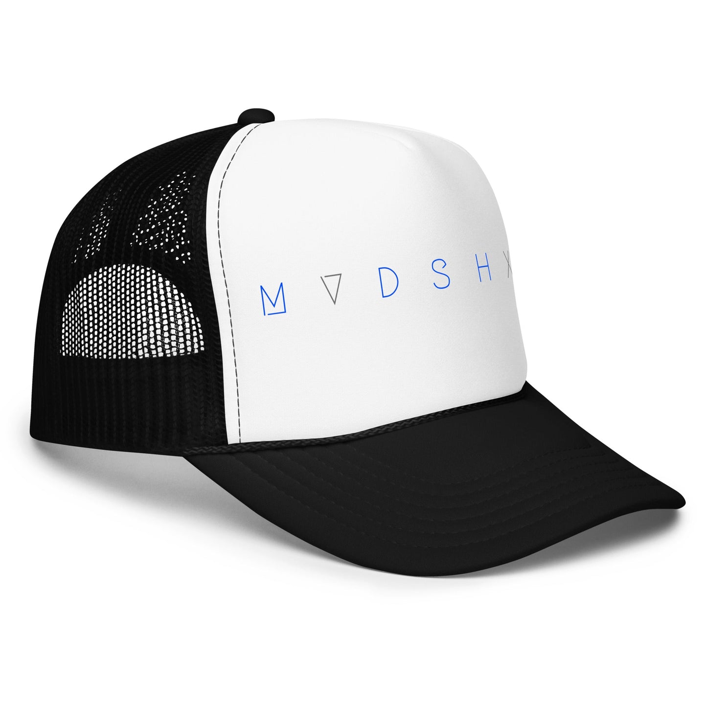 MUDSHOW - Logo White + Black Trucker Hat