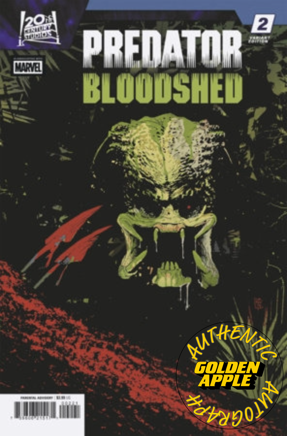 Predator Bloodshed #2 B Andrea Sorrentino Variant SIGNED Jordan Morris (03/25/2026) Marvel