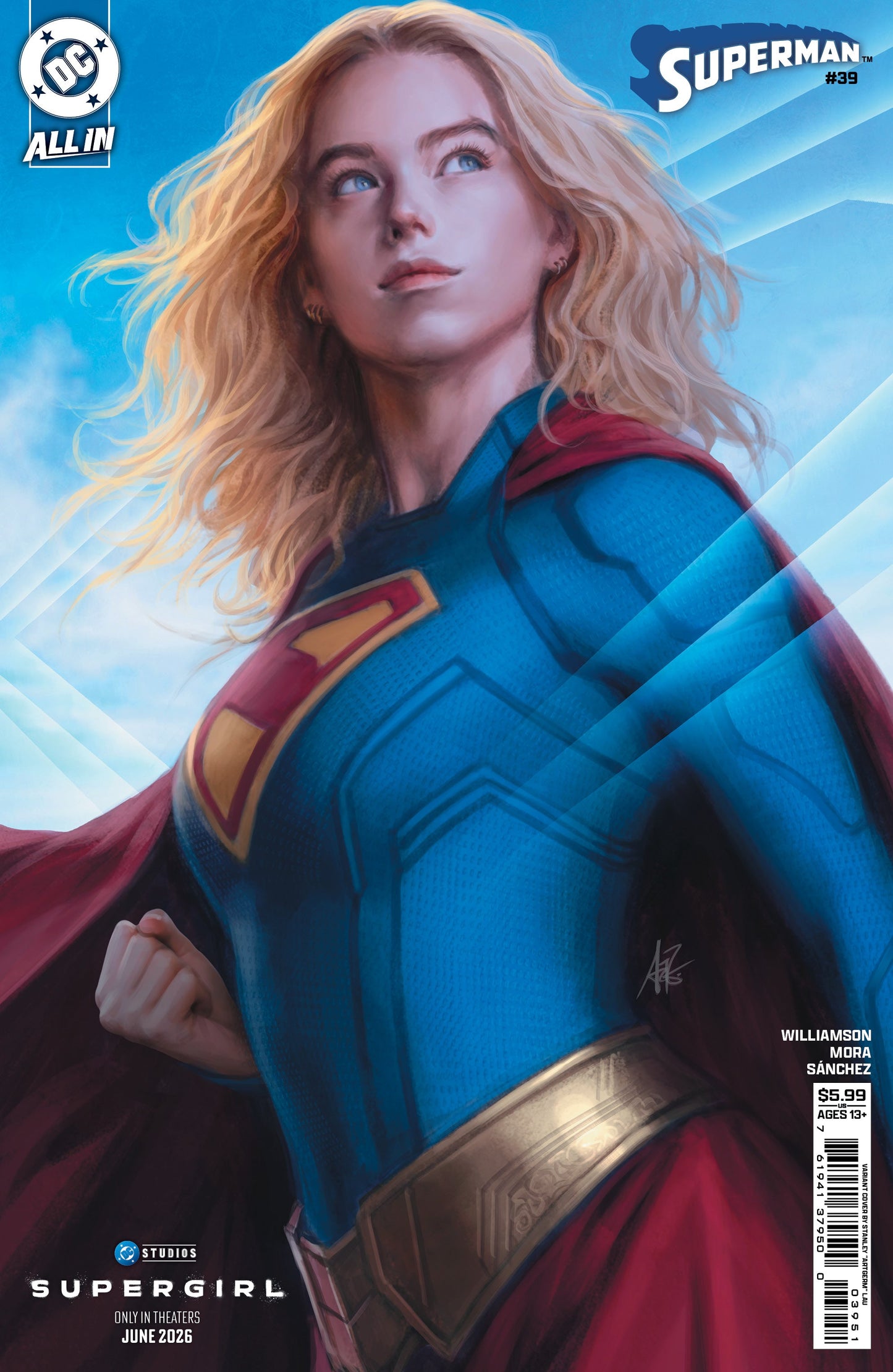 Superman #39 E Stanley Artgerm Lau Supergirl Movie Variant (The Reign Of The Superboys) (06/24/2026) Dc