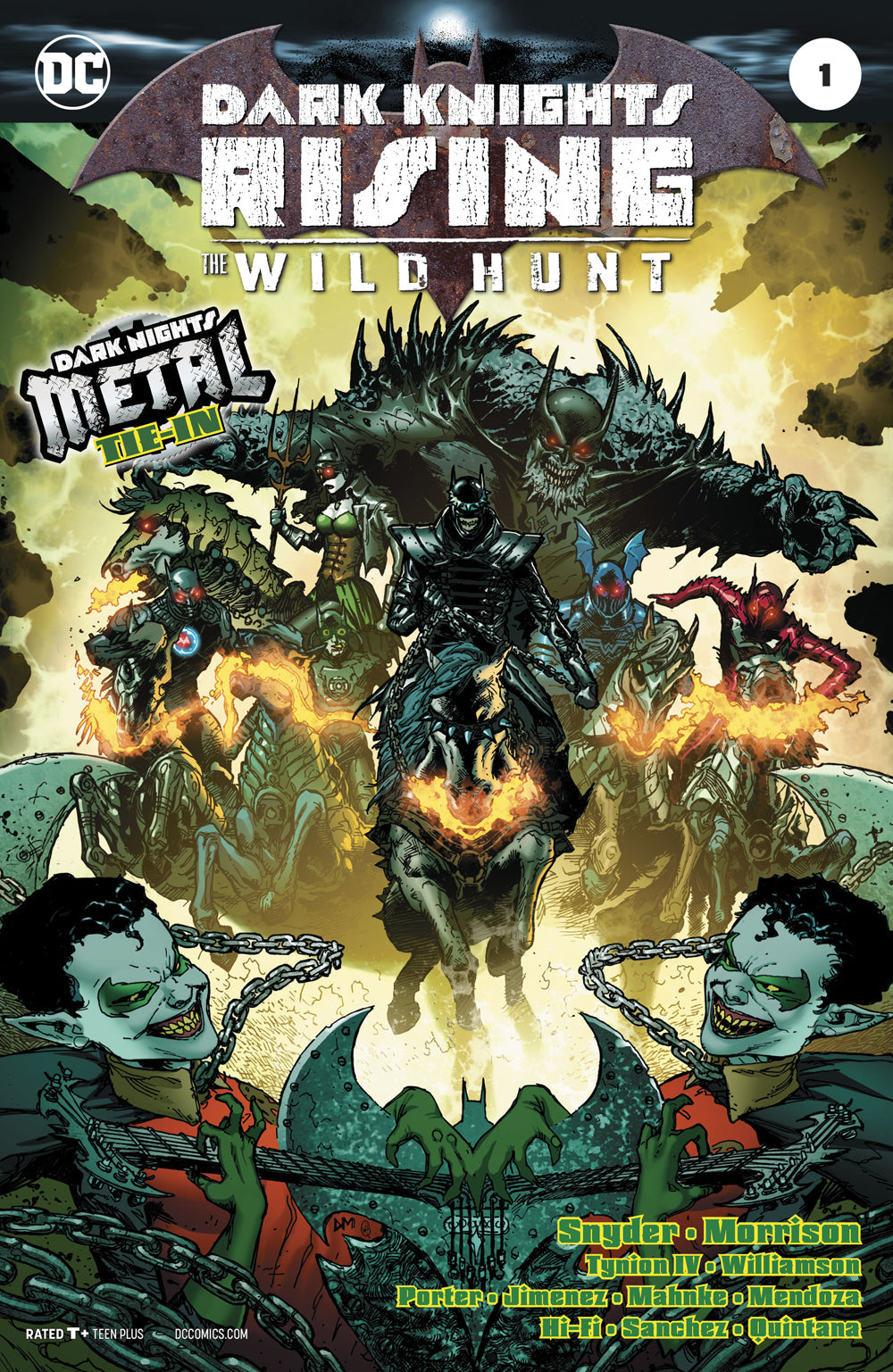 Dark Knights Rising The Wild Hunt #1 DC 2018 NM Metal Batman Who Laughs Nights Foil