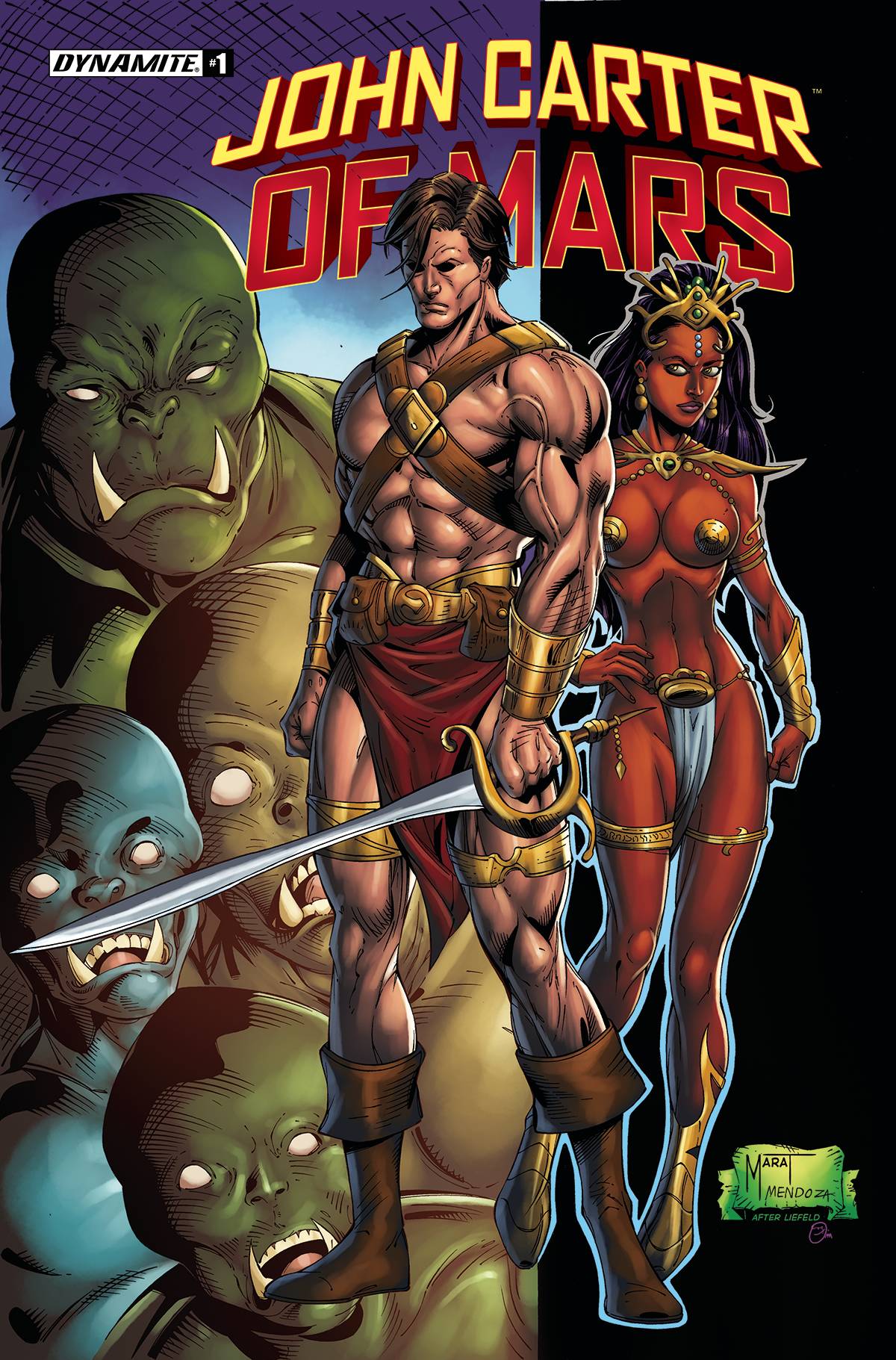 John Carter Of Mars #1 Q Marat Mychaels Rob Liefeld Homage FOC Bonus Variant (04/20/2022) Dynamite