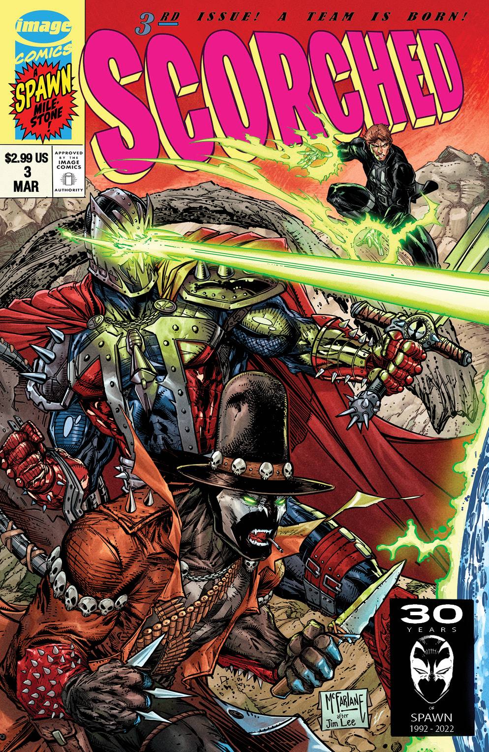 Spawn Scorched #3 B Todd Mcfarlane X-Men 1 Homage Variant (03/16/2022) Image