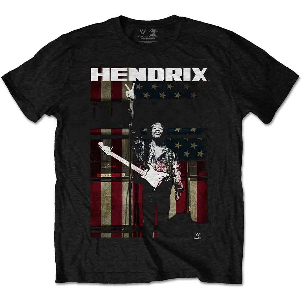 Jimi Hendrix - Camiseta con la bandera de la paz