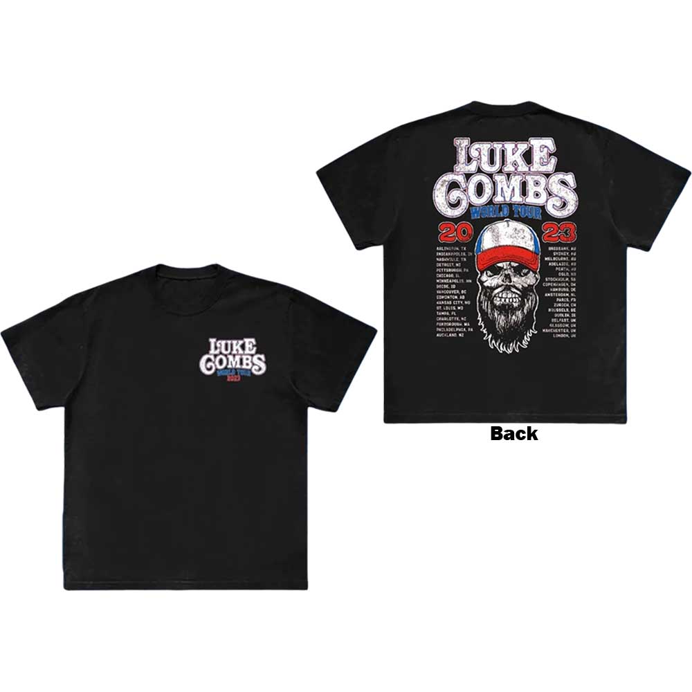 Luke Combs - Camiseta con calaveras del Tour '23