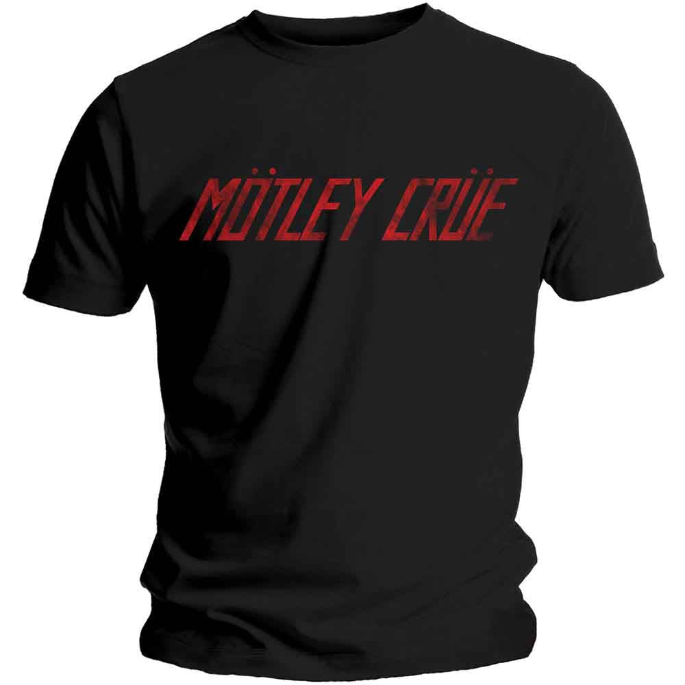 Camiseta con el logotipo desgastado de Motley Crue