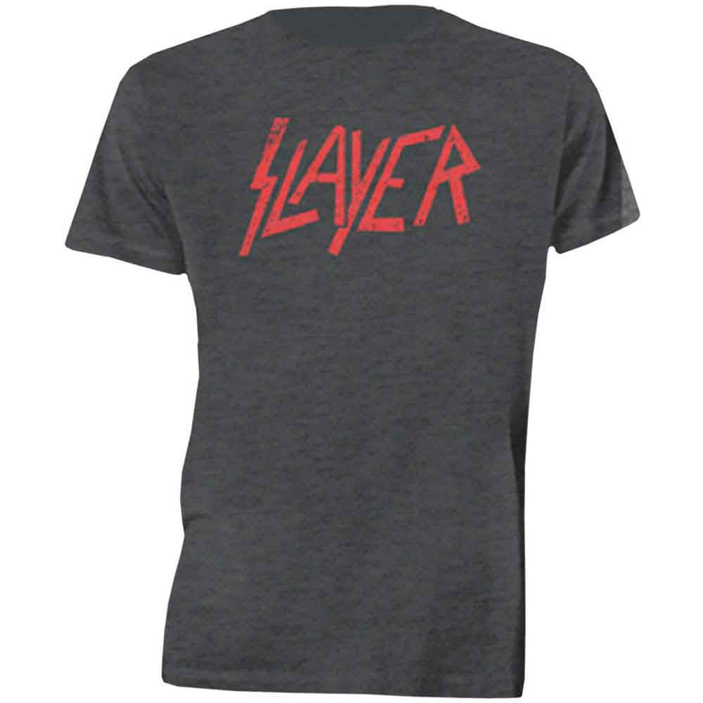 SLAYER - Camiseta con el logotipo desgastado