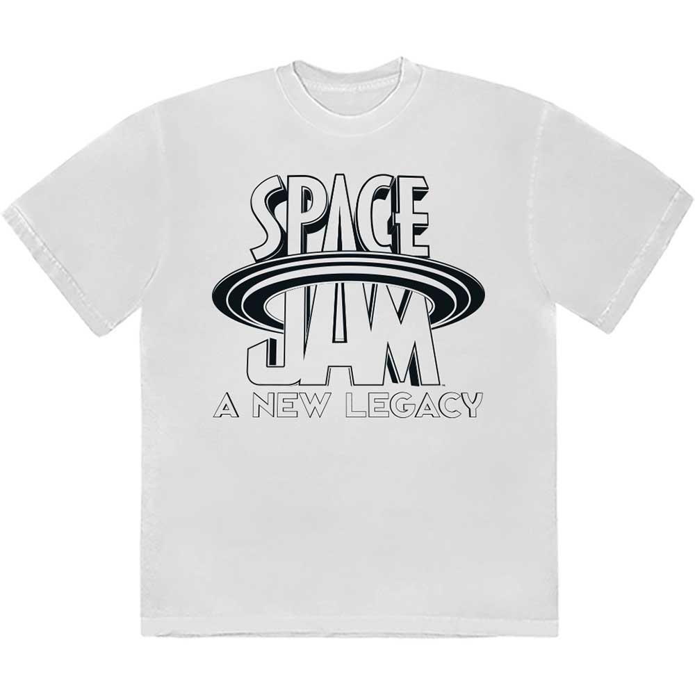 Space Jam - Camiseta con el logotipo en blanco y negro
