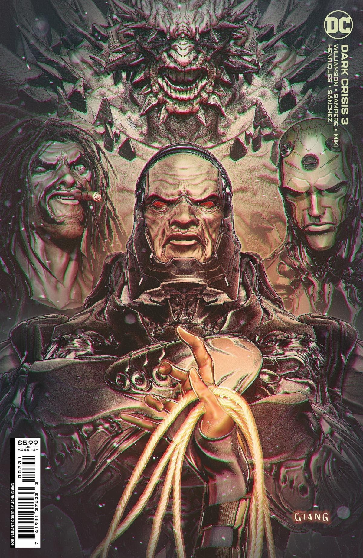 Dark Crisis #3 (Of 7) D 1:25 John Giang Card Stock Variant (08/02/2022) Dc