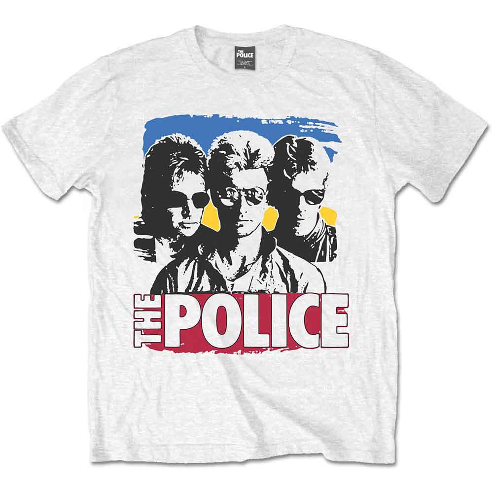 The Police - Camiseta con foto de la banda y gafas de sol