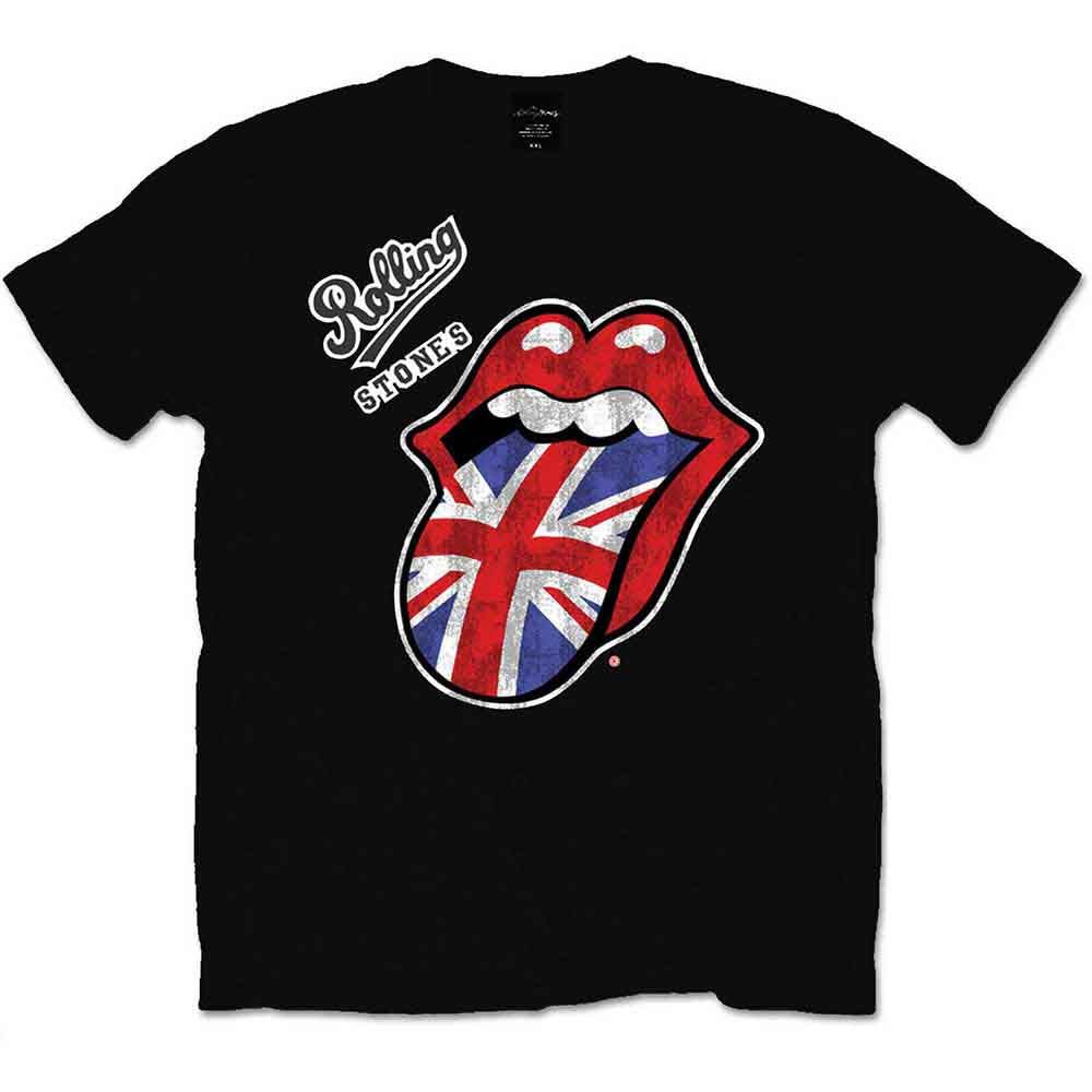 Camiseta de The Rolling Stones con la frase "Vintage British Tongue"