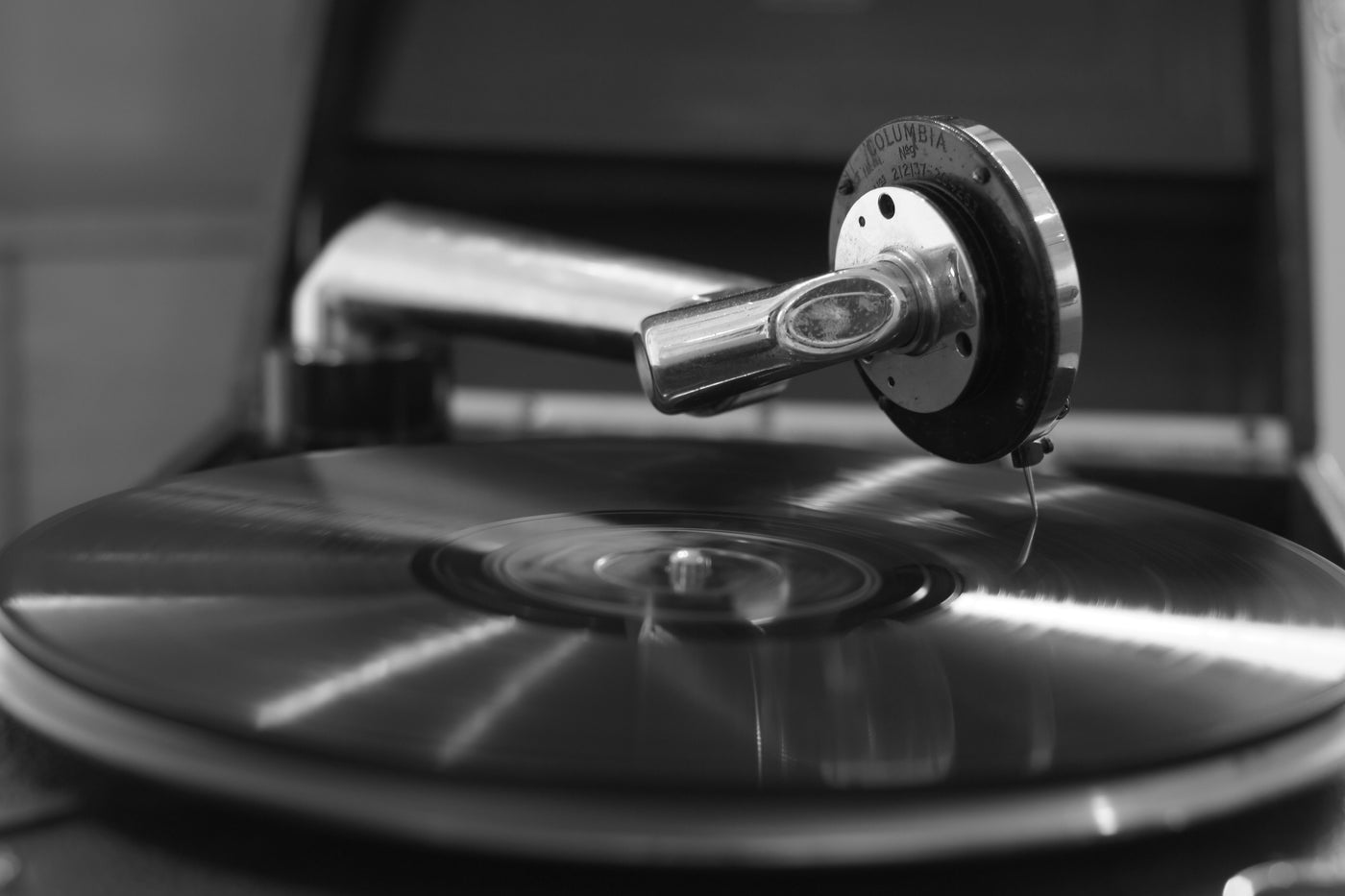 vinyl record on a record-player