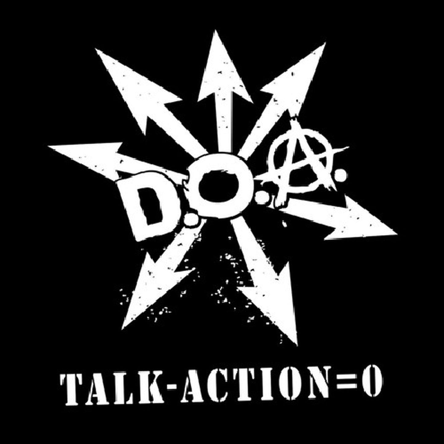 Talk Minus Action Equals Zero
