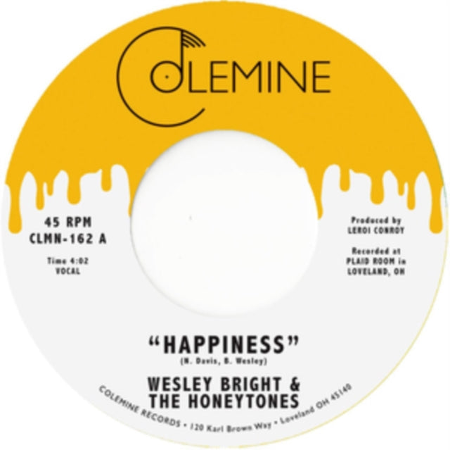 Wesley & The Honeytones Bright - Happiness - 7 Inch Vinyl
