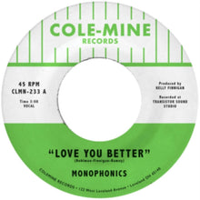 Love You Better / The Shape Of My Teardrops (Opaque Natural 7Inch)