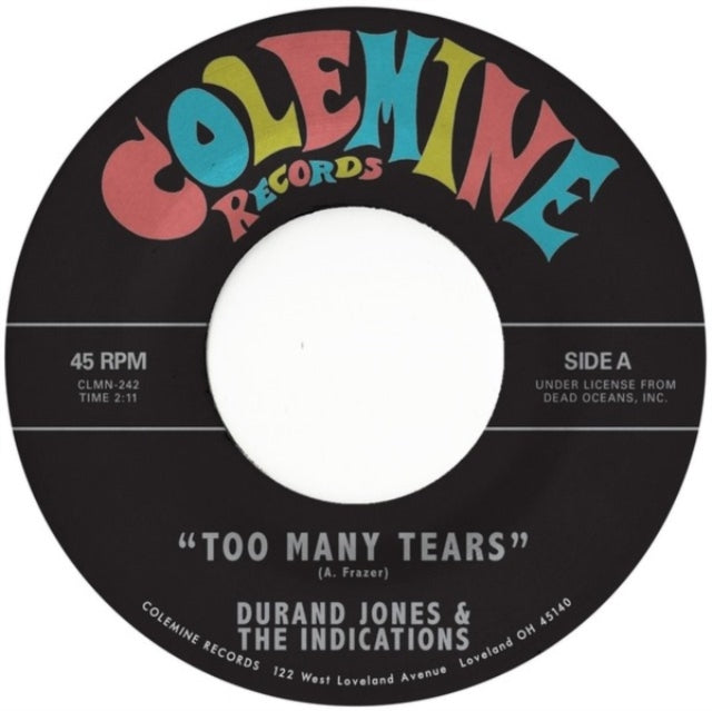 Durand & The Indications Jones - Too Many Tears / Cruisin' To The Parque (Sea Glass Blue Vinyl)