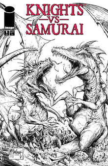 Knights Vs Samurai #1 C Todd McFarlane BW Variant (09/25/2024) Image