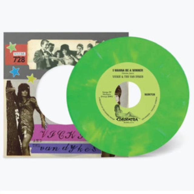 Vickie & The Van Dykes - I Wanna Be A Winner B/W Outcast (Peach & White Marble 7Inch) - 7 Inch Vinyl