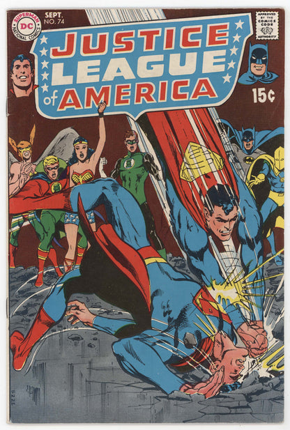 Justice League Of America 74 DC 1969 FN VF Superman Wonder Woman Dr Fate Green Lantern
