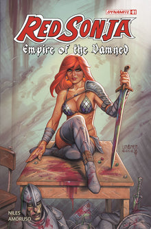 Red Sonja Empire Damned #1 J 1:10 Joseph Michael Linsner Foil Variant (04/03/2024) Dynamite