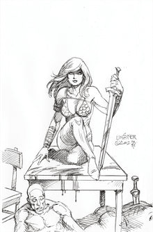 Red Sonja Empire Damned #1 O 1:25 Joseph Michael Linsner Line A Variant (04/03/2024) Dynamite