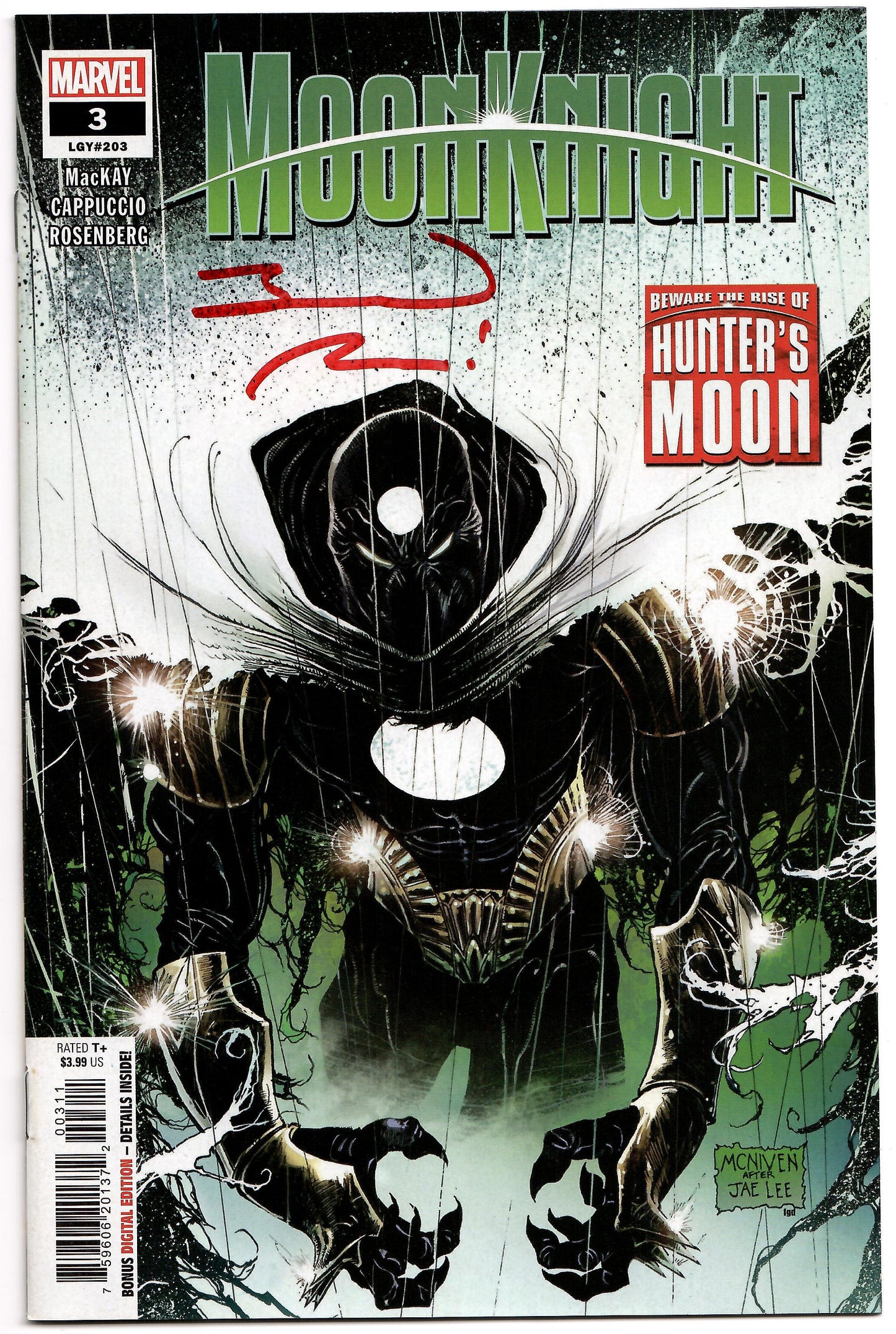 Moon Knight #3 A Marvel 2021 Steve McNiven SIGNED Jed MacKay
