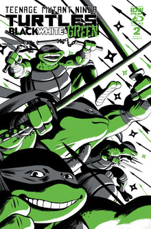 Teenage Mutant Ninja Turtles TMNT Black White & Green #2 A Javier Rodriguez (06/19/2024) Idw