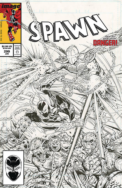 SPAWN #299 C B&W Todd MCFARLANE Variant Amazing Spider-Man 299 Homage (07/31/2019) IMAGE