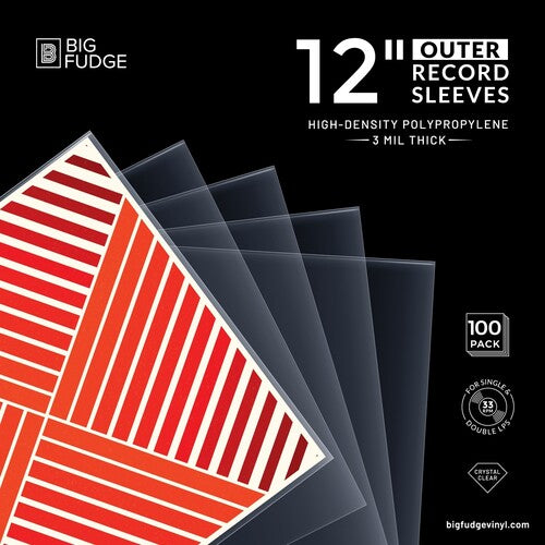 12" Vinyl LP Record Outer Sleeves 100 Ct Crystal Clear [Slipmat]