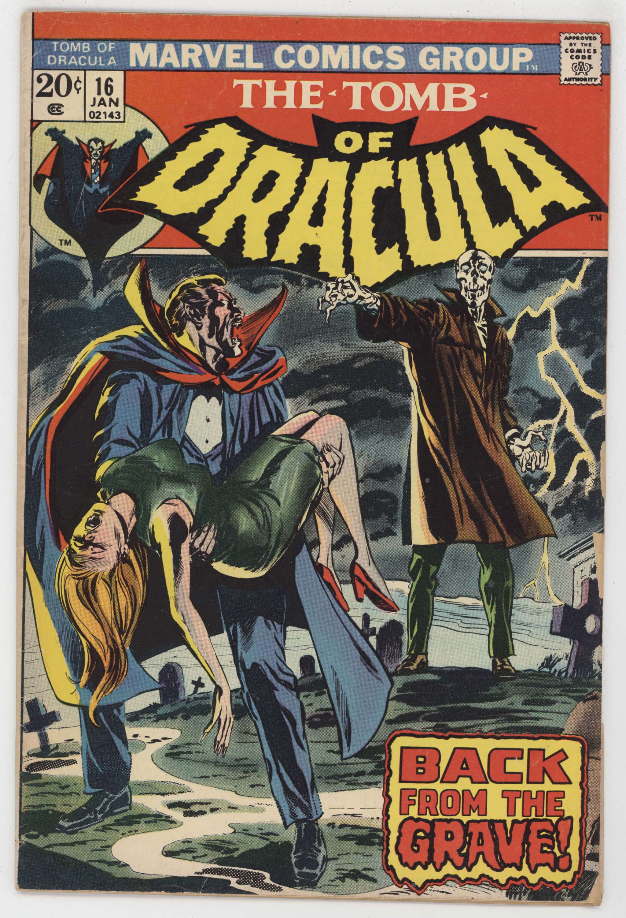 Tomb Of Dracula 16 Marvel 1974 VG Vampire 1st Doctor Sun GGA Marv Wolfman
