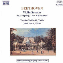 TAKAKO NISHIZAKI - Violin Sonatas 24 "Spring" & 47 "Kreutzer" Music CD