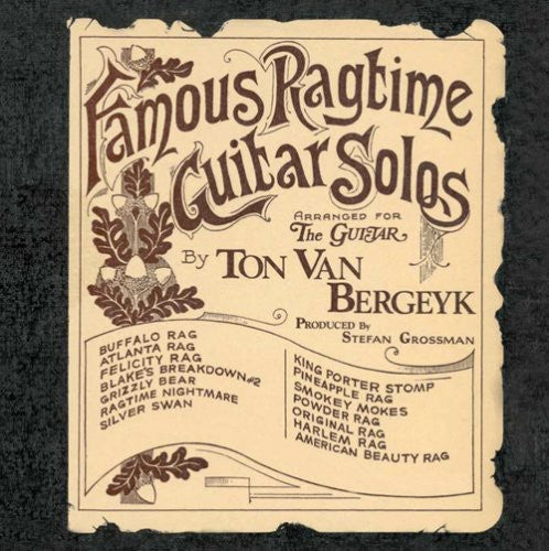 the album cover for Van Ton Bergeyk - Famous Ragtime Guitar Solos