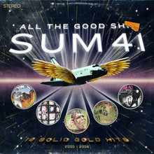 the album cover for Sum 41 - All The Good Shit: 14 Solid Gold Hits 2000-2008