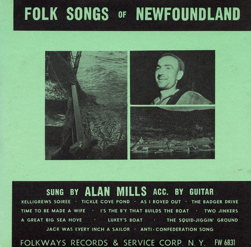 the album cover for Alan Mills - Folk Songs of Newfoundland