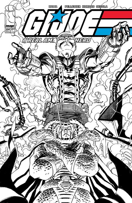 Gi Joe A Real American Hero #319 B Andy Kubert B&W Variant (08/06/2025) Image