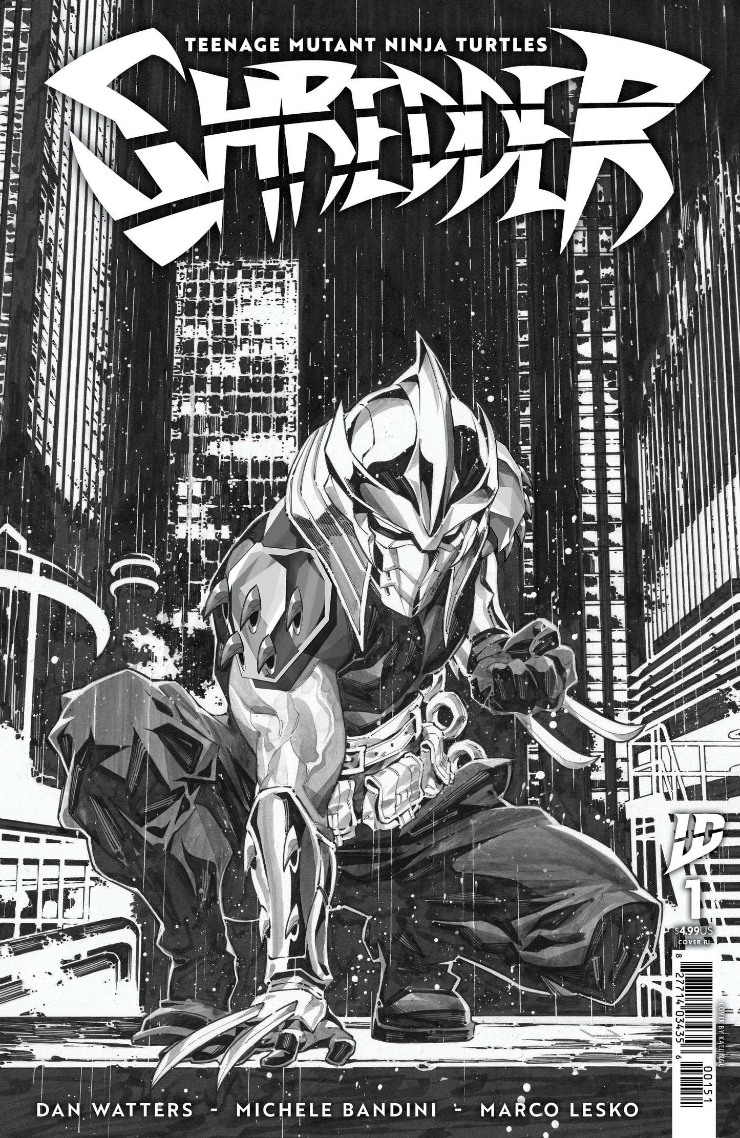 Teenage Mutant Ninja Turtles Shredder #1 F 1:25 Kael Ngu B&W (08/27/2025) Idw