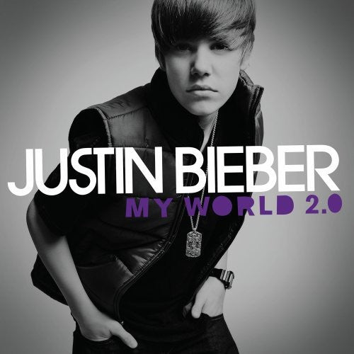 the album cover for Justin Bieber - My World 2.0