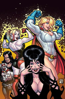 Harley Quinn X Elvira #3 J 1:15 Chad Hardin Virgin Variant (12/17/2025) Dynamite