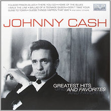 the album cover for Johnny Cash - Greatest Hits & Favorites [Import 2LP]