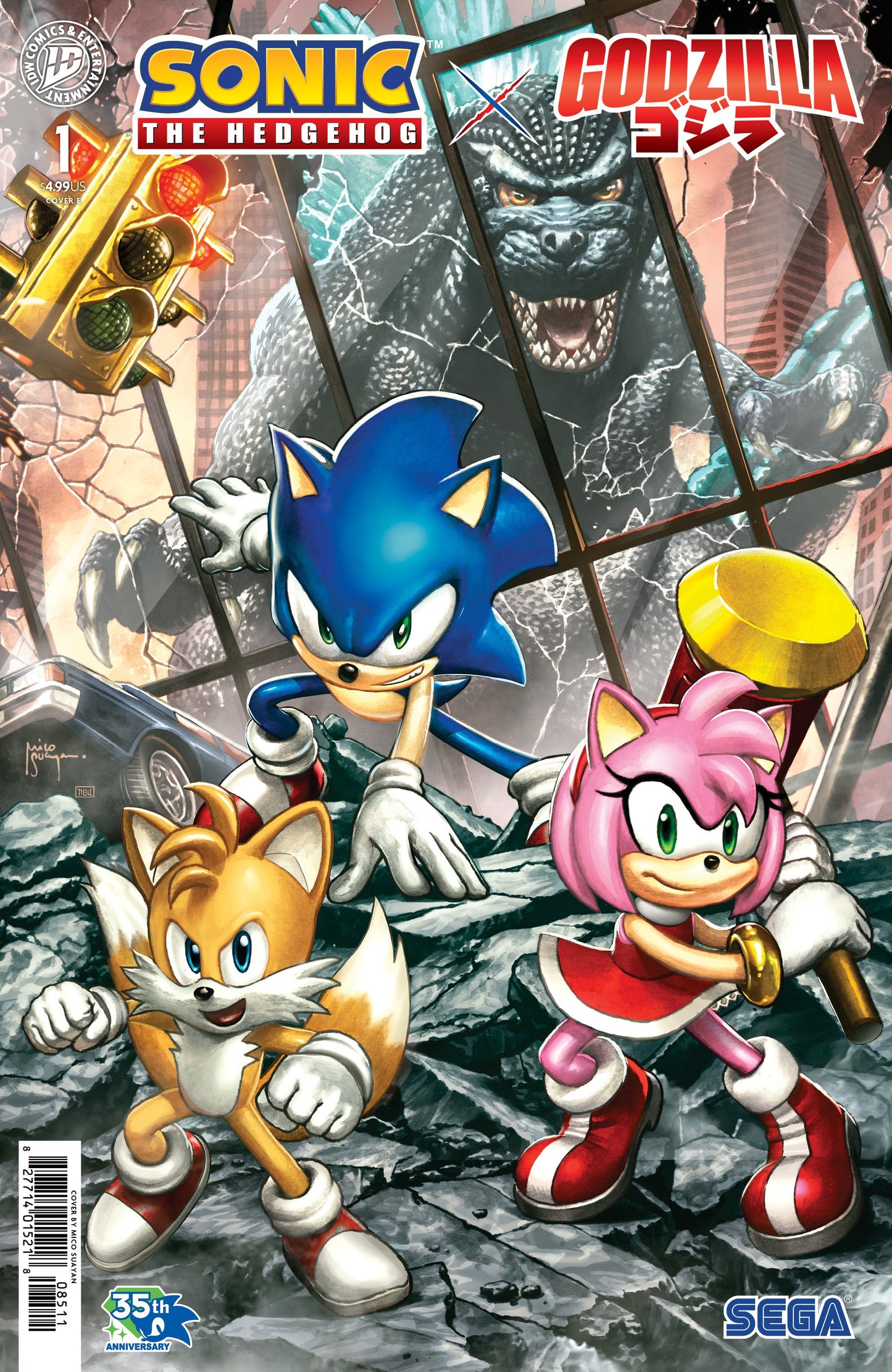 Sonic The Hedgehog X Godzilla #1 E Suayan (07/15/2026) Idw