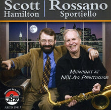 the album cover for Scott Hamilton /Sportiello - Midnight at Nola's Penthouse