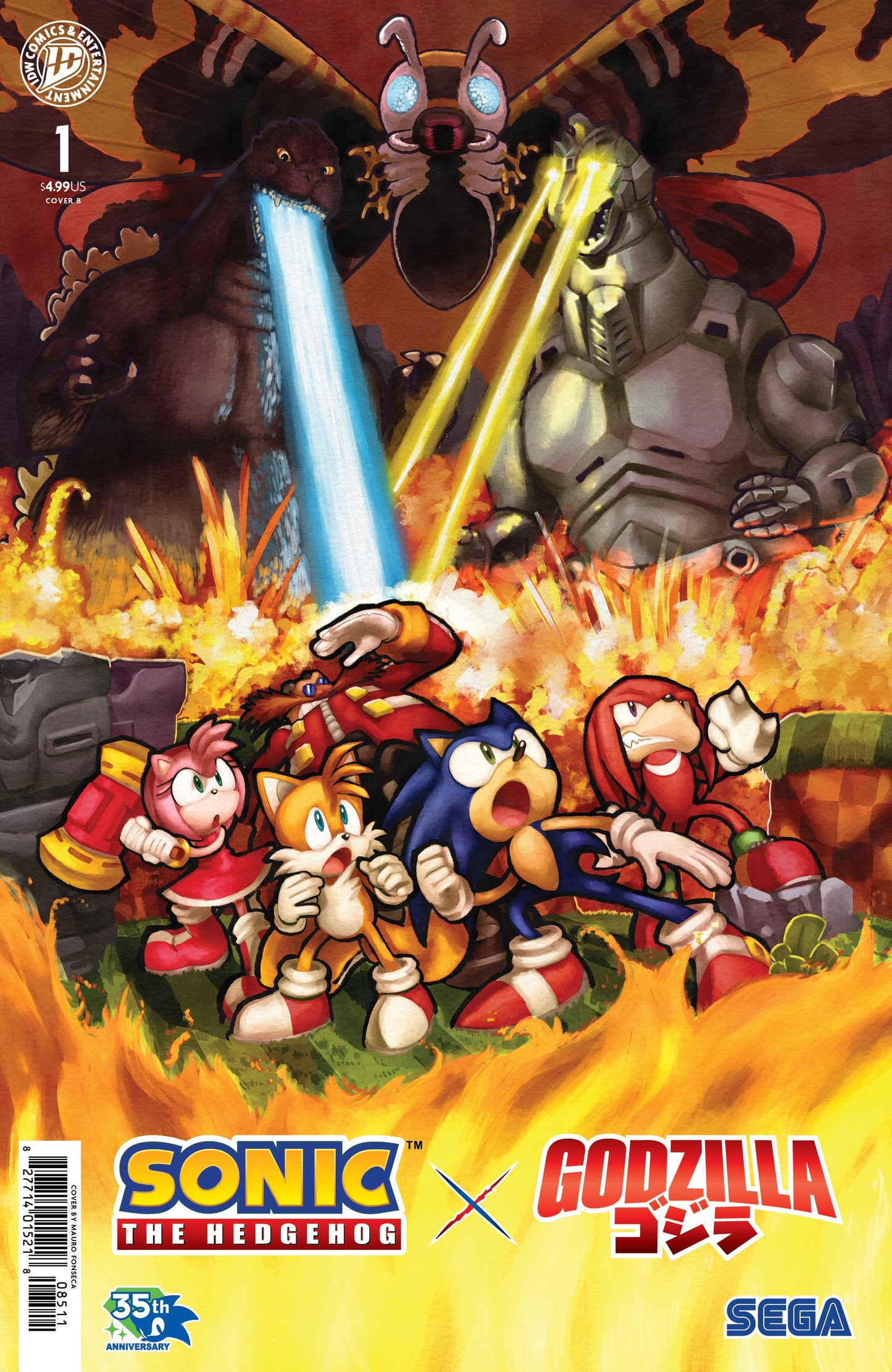 Sonic The Hedgehog X Godzilla #1 B Fonseca (07/15/2026) Idw