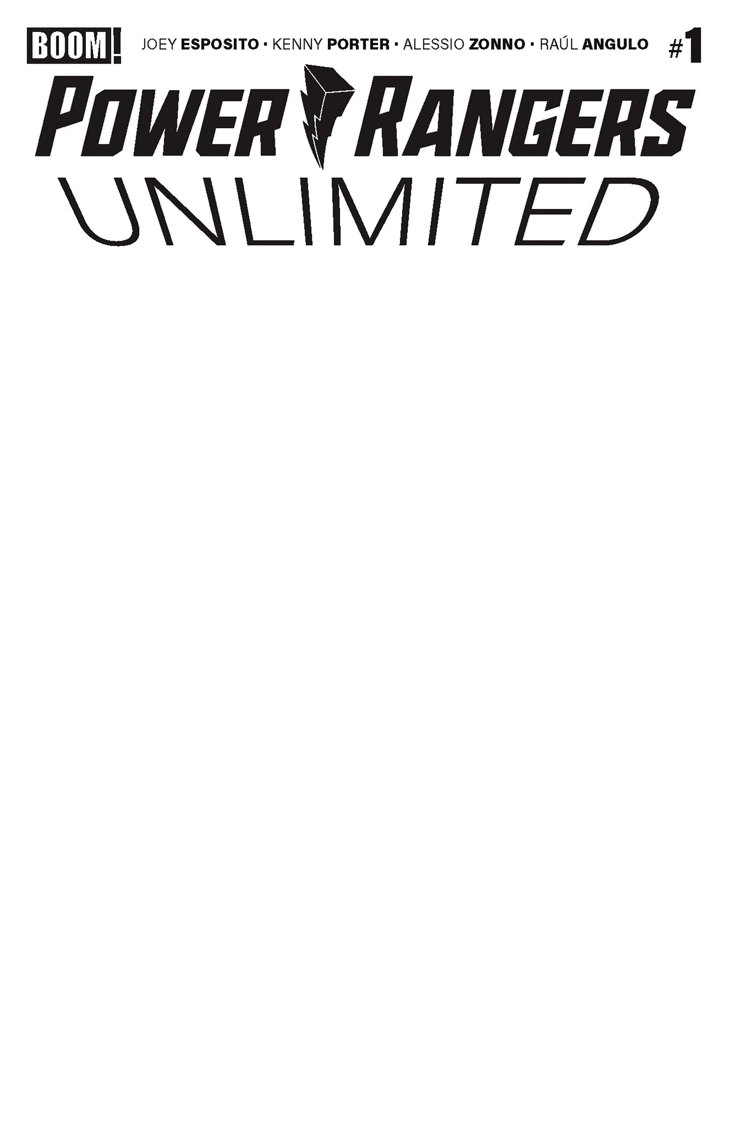 Power Rangers Unlimited #1 D Blank Sketch Variant (07/01/2026) Boom