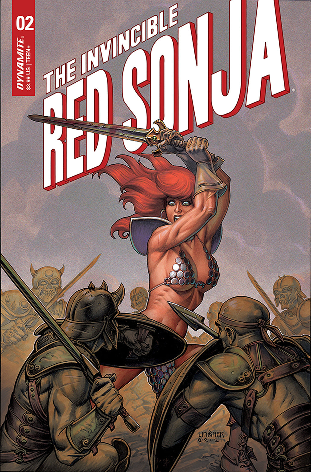 Invincible Red Sonja #2 B Joseph Michael Linsner Variant (06/02/2021) Dynamite
