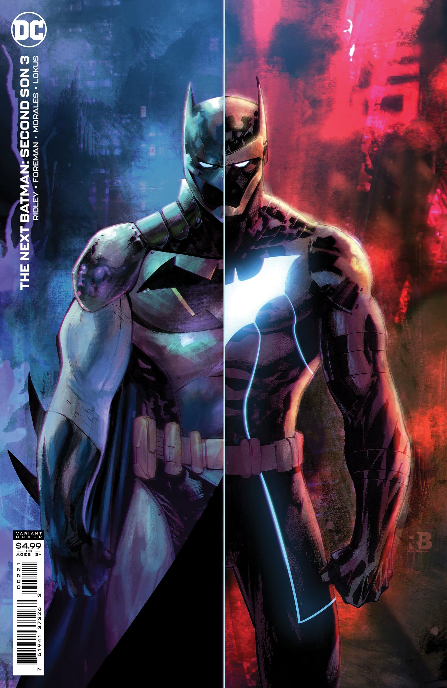Next Batman Second Son #3 (Of 4) B Ryan Benjamin Card Stock Variant (06/01/2021) Dc