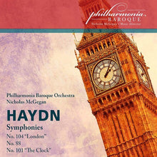 the album cover for Philharmonia Baroque Orchestra - Symphonies 88 101 & 104
