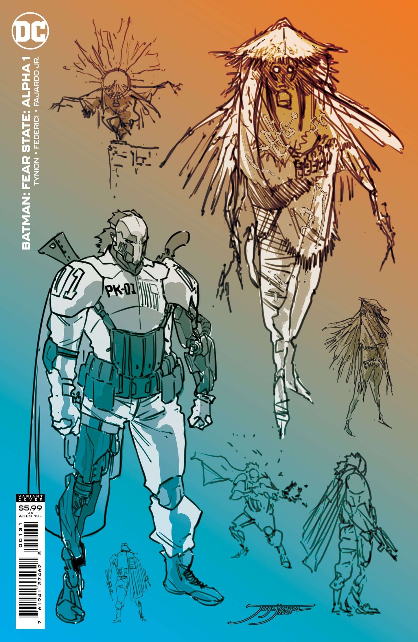 Batman Fear State Alpha #1 (One Shot) 1:25 Jorge Jimenez Card Stock Variant (08/31/2021) Dc