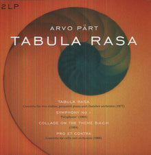 the album cover for Congress Orchestra - Avro Part: Tabula Rasa [Import]