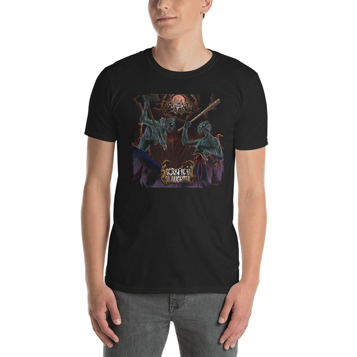 SACRIFICIAL SLAUGHTER / ENFUNERATION - American Death Thrash T-Shirt