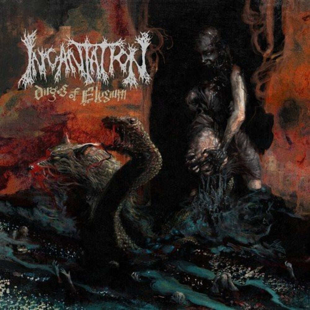 the album cover for Incantation - Dirges Of Elysium (Uk)